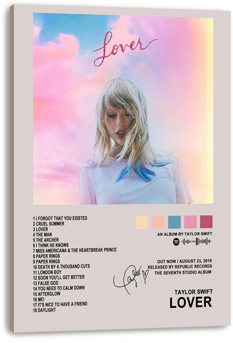 Taylor Swift Lover Album Decorative Painting (paper and canvas) art poster printing print