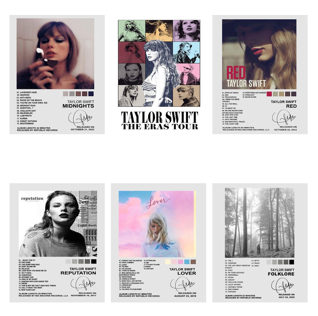 Taylor Swift Eras Tour Album Collection Decorative Painting (paper and canvas) art poster printing print