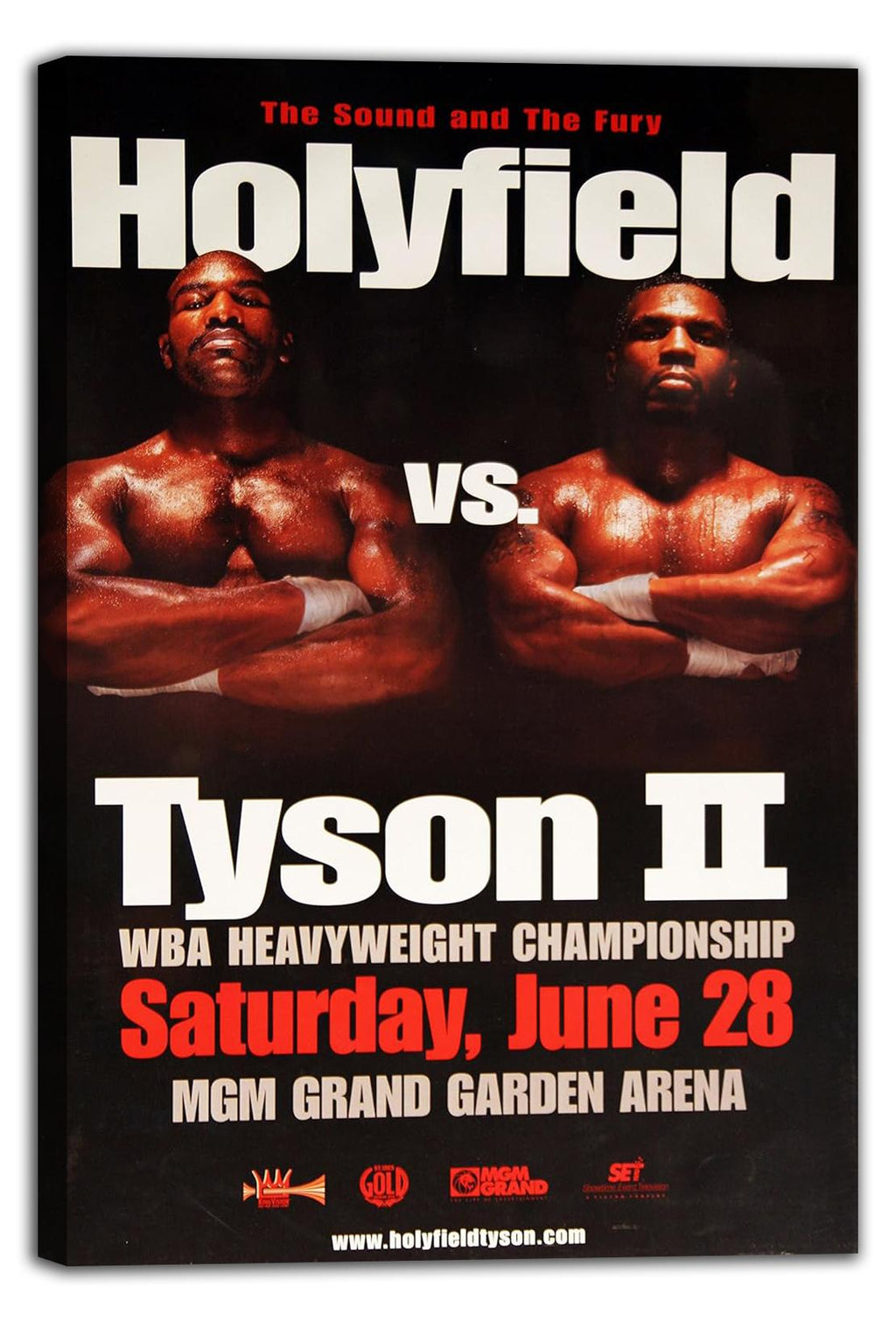 Tyson vs Holyfield II Bite Fight 1997 Grand Boxing Poster (Paper and Canvas) Art Poster Printing Print