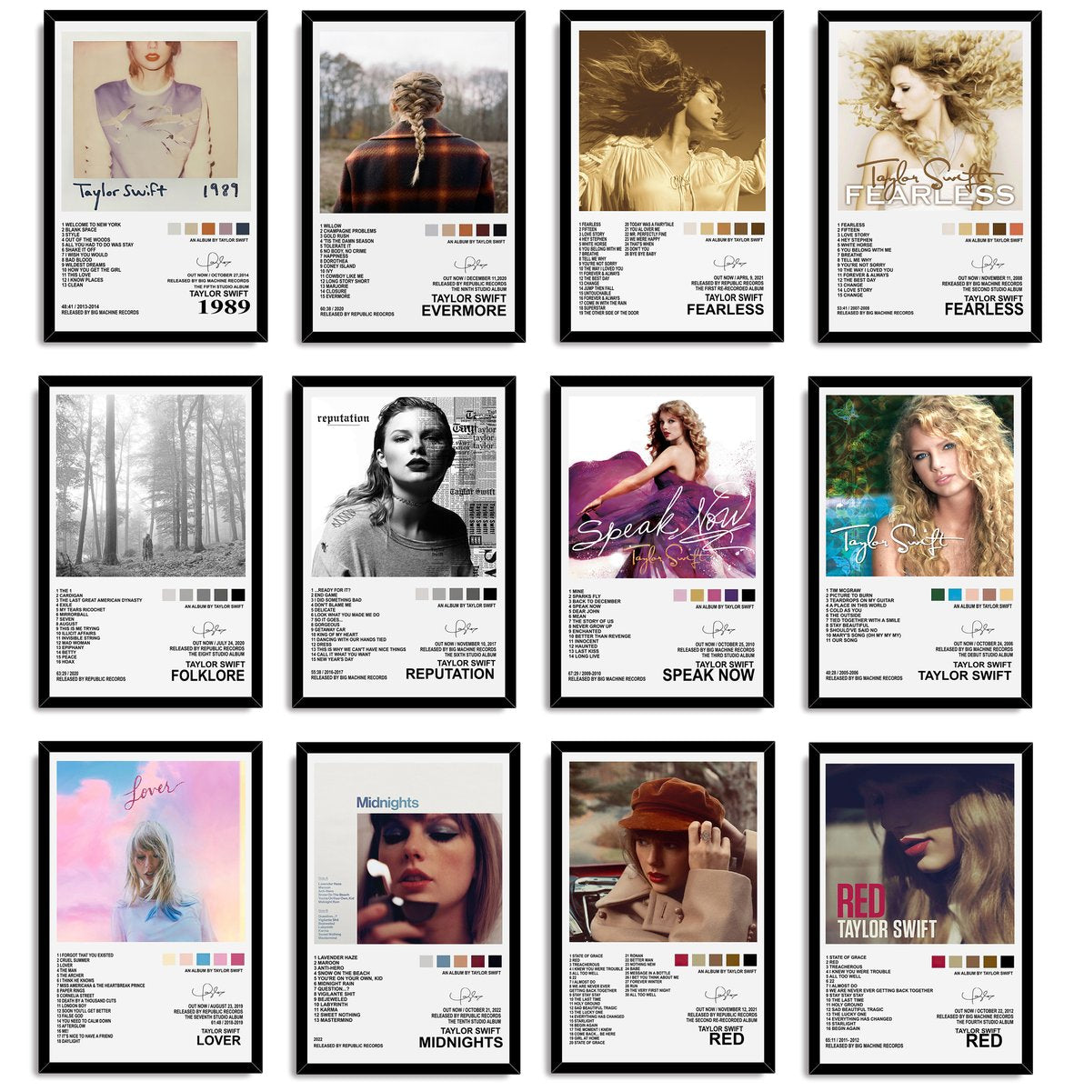 Taylor Swift Album Collection Decorative Painting (paper and canvas) art poster printing print