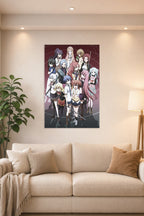 Akuma no Riddle Anime Girls Group in a bright living room above a beige sofa.