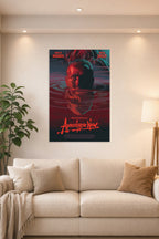 Apocalypse Now Movie Poster in a bright living room above a beige sofa.