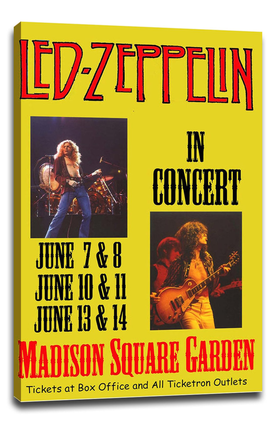 Led Zeppelin Tour At Madison Square Garden Music (Paper and Canvas) Art Poster Printing Print
