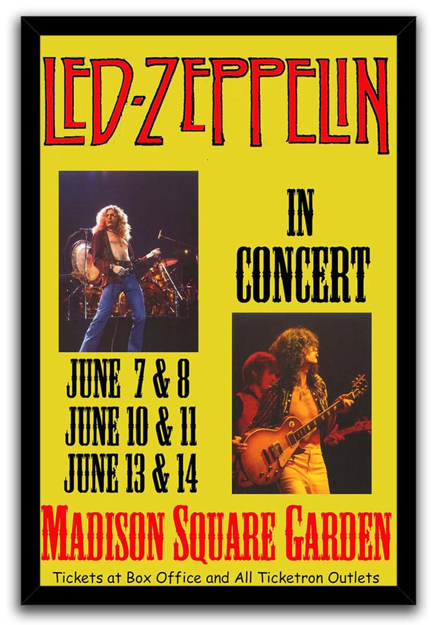 Led Zeppelin Tour At Madison Square Garden Music (Paper and Canvas) Art Poster Printing Print