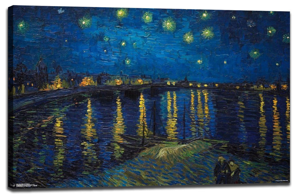 Starry Night over The Rhone by Vincent van Gogh Decoration (Paper and Canvas) Art Poster Printing Print