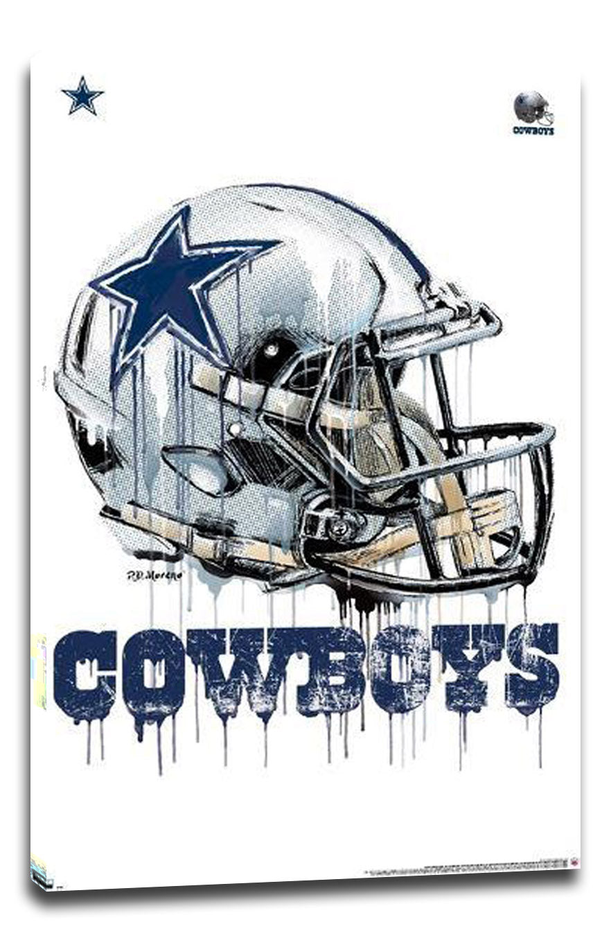 NFL Dallas Cowboys - Drip Helmet 20 NFL (Paper and Canvas) Art Poster Printing Print