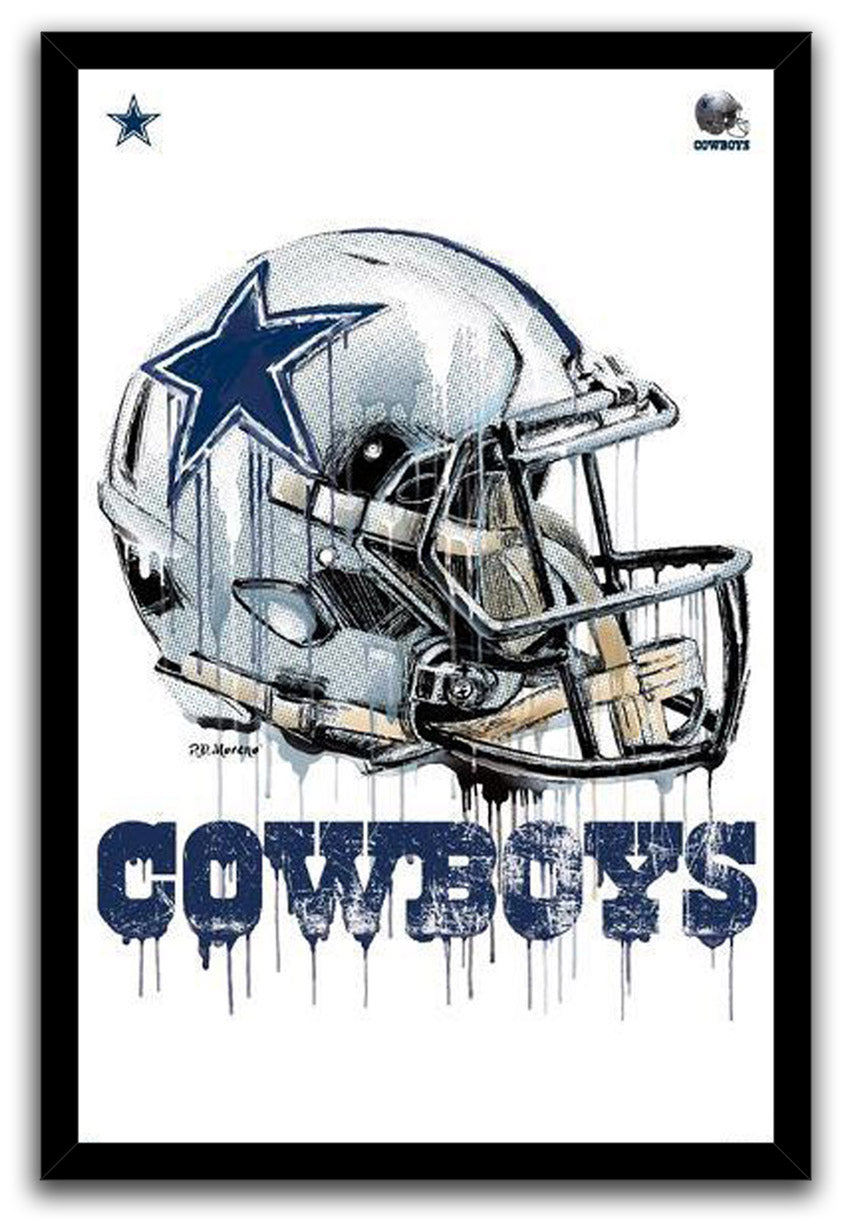 NFL Dallas Cowboys - Drip Helmet 20 NFL (Paper and Canvas) Art Poster Printing Print