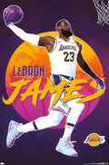 Los Angeles Lakers - LeBron James 20 NBA (Paper and Canvas) Art Poster Printing Print