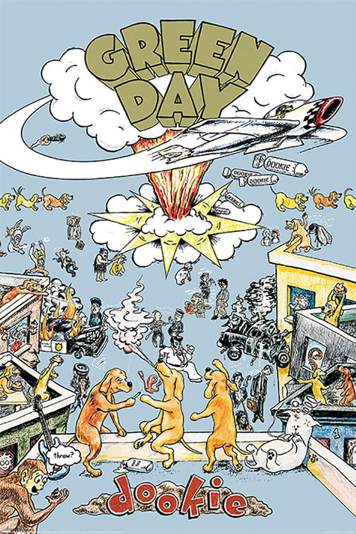 Green Day-Dookie-Album Cover Music (Paper and Canvas) Art Poster Printing Print