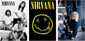 Nirvana (Logo - Smiley, Kurt, Krist & Dave In Bathroom, Kurt Live On Stage) 3 Piece Music (Paper and Canvas) Art Poster Printing Print