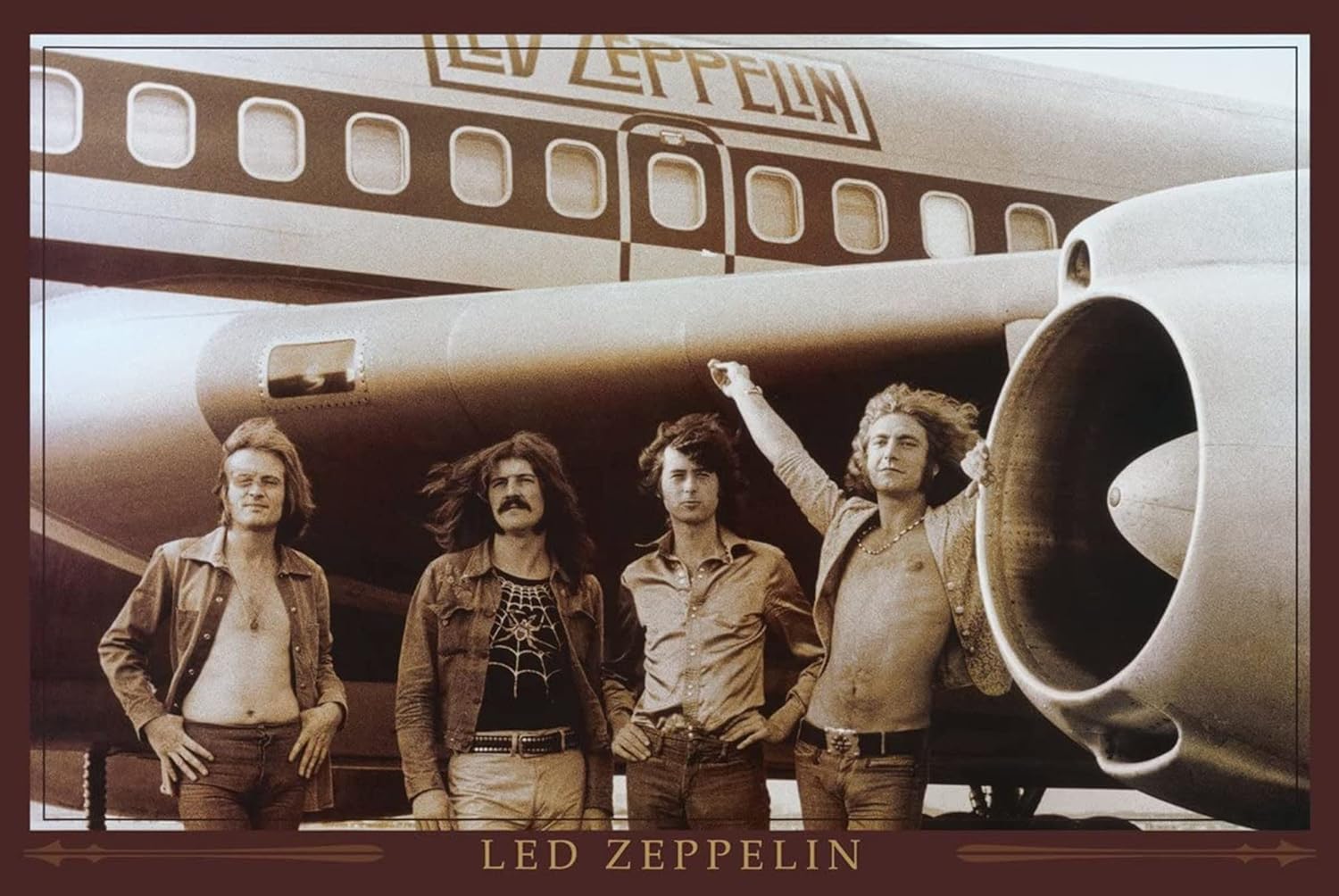 Led Zeppelin The Starship Airplane Music (Paper and Canvas) Art Poster Printing Print