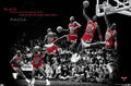 Michael Jordan - Fly Wall NBA (Paper and Canvas) Art Poster Printing Print