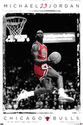 Michael Jordan - Dunk Wall NBA (Paper and Canvas) Art Poster Printing Print