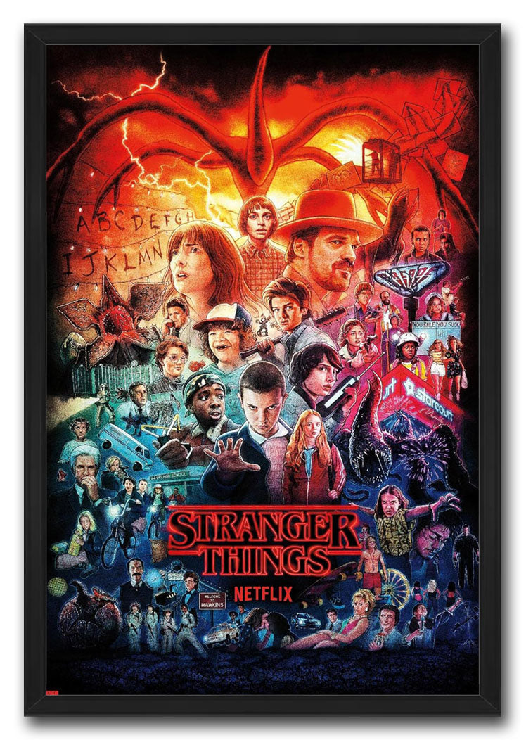 Stranger Things - Three Seasons One Sheet Wall Movie (Paper and Canvas) Art Poster Printing Print