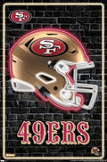 NFL San Francisco 49ers - Neon Helmet 23 NFL (Paper and Canvas) Art Poster Printing Print