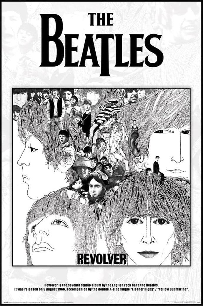 The Beatles-(Revolver - Album Cover) - Music (Paper and Canvas) Art Poster Printing Print