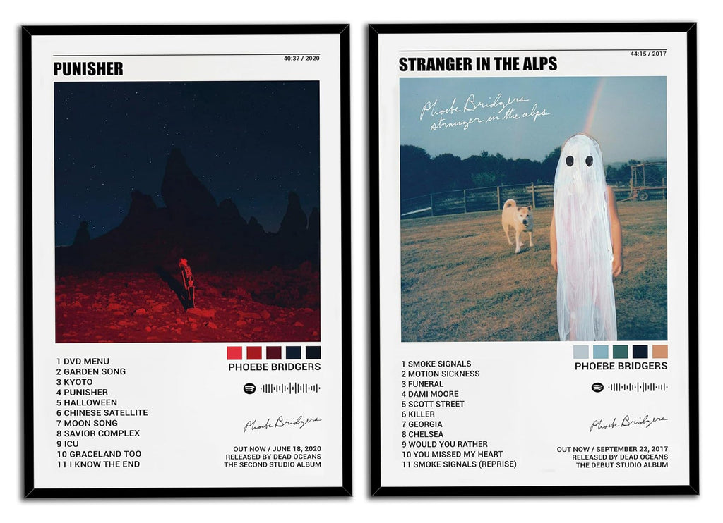 Phoebe Bridgers A Set Of 2 Music Posters (Paper and Canvas) Art Poster Printing Print