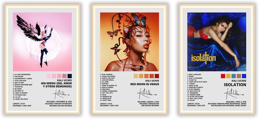 Kali Uchis Poster A Set of 3 Album Decorative Painting (paper and canvas) art poster printing print