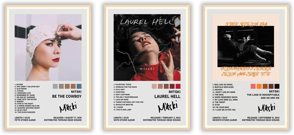 Mitski Poster A Set of 3 Album Decorative Painting Wall (paper and canvas) art poster printing print