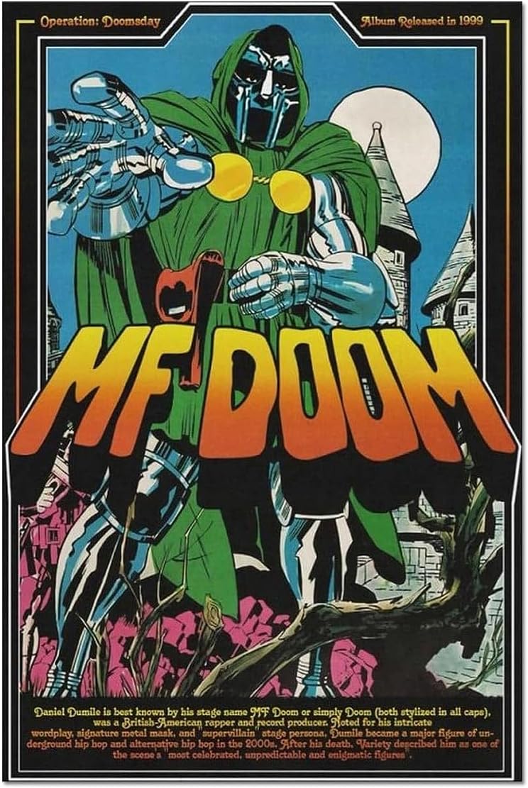 MF Doom Album Cover Hip hop Comic Music Poster (paper and canvas) art poster printing print