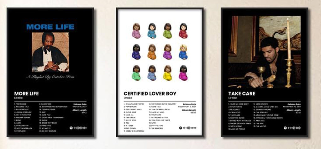 Drake Album Cover Poster,3 Piece Drake Music Posters (paper and canvas) art poster printing print