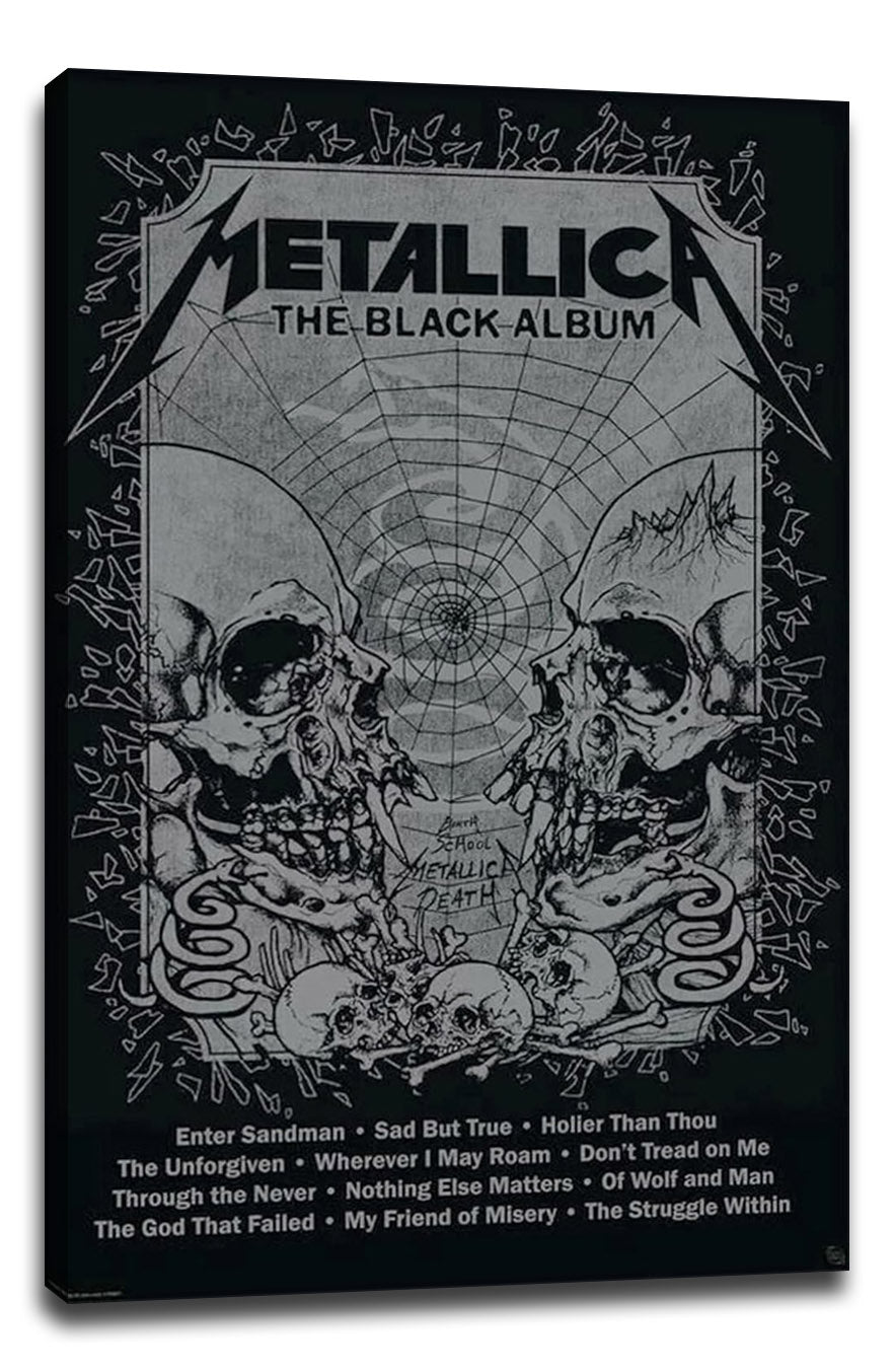 Metallica - Black Album Music (Paper and Canvas) Art Poster Printing Print
