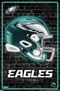 NFL Philadelphia Eagles - Neon Helmet 23 NFL (Paper and Canvas) Art Poster Printing Print