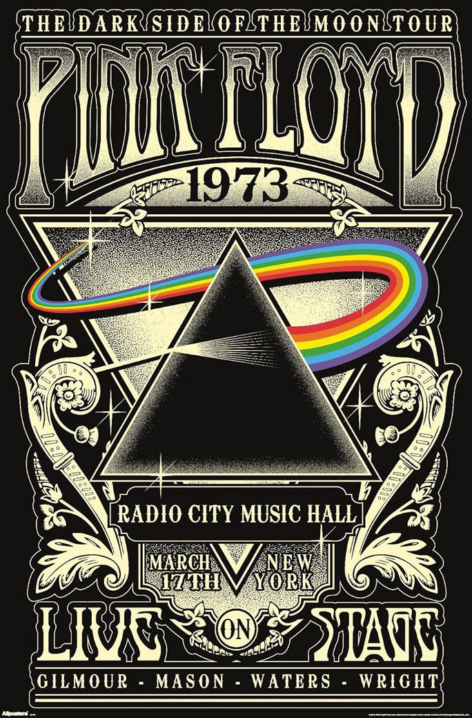 Pink Floyd - The Dark Side Of The Moon Tour 1973 Music (Paper and Canvas) Art Poster Printing Print
