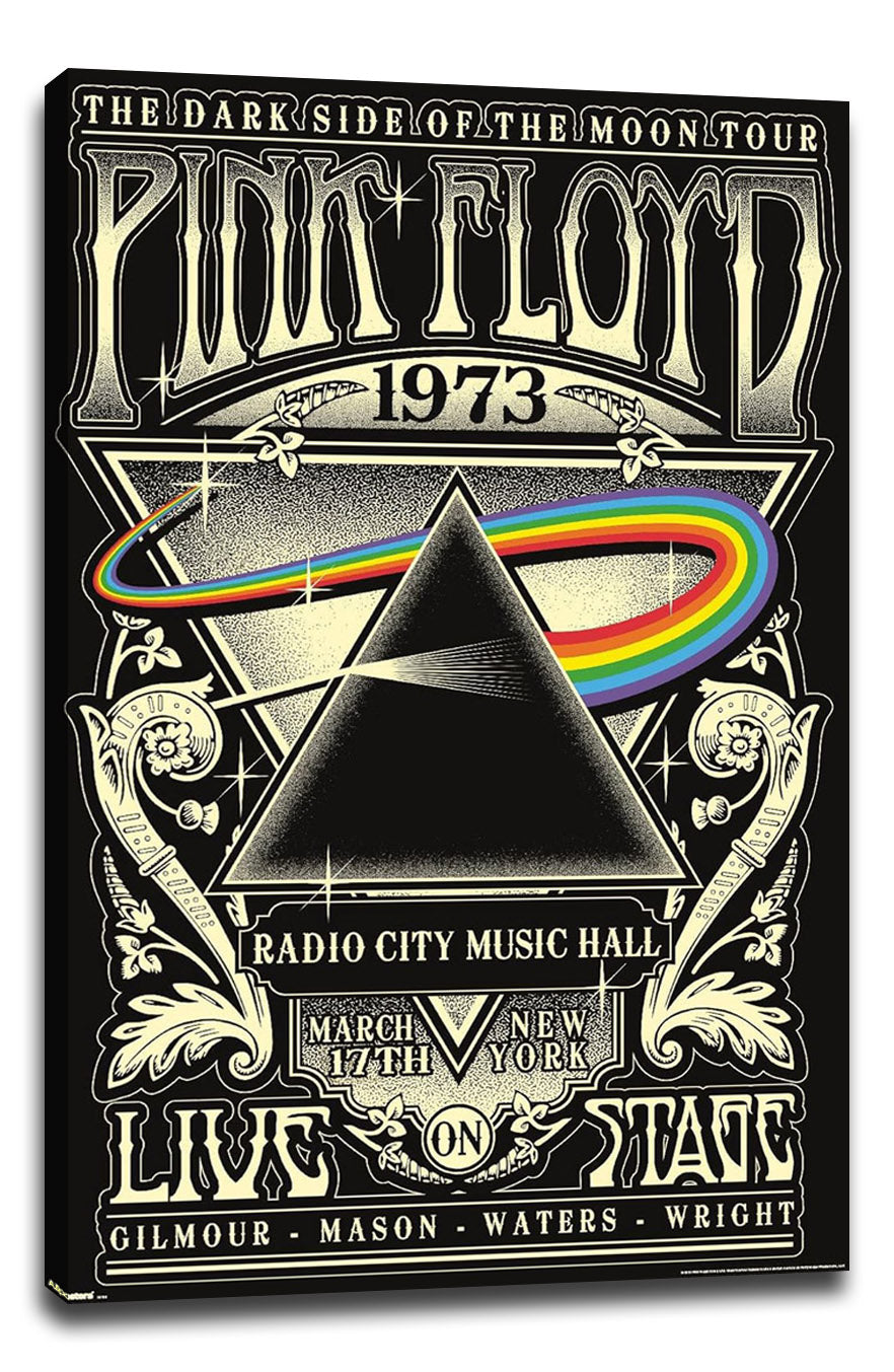 Pink Floyd - The Dark Side Of The Moon Tour 1973 Music (Paper and Canvas) Art Poster Printing Print