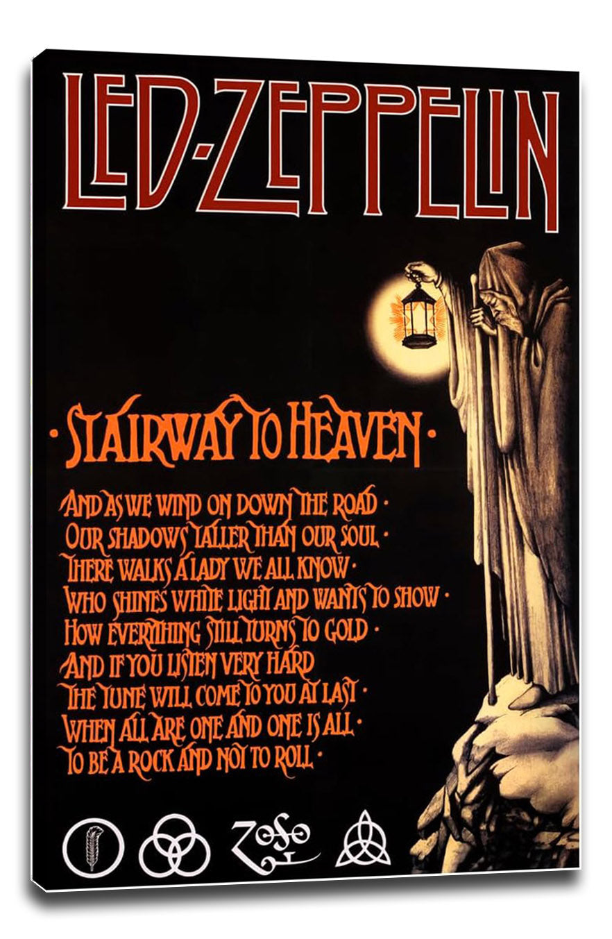 Led Zeppelin Stairway to Heaven Music (Paper and Canvas) Art Poster Printing Print