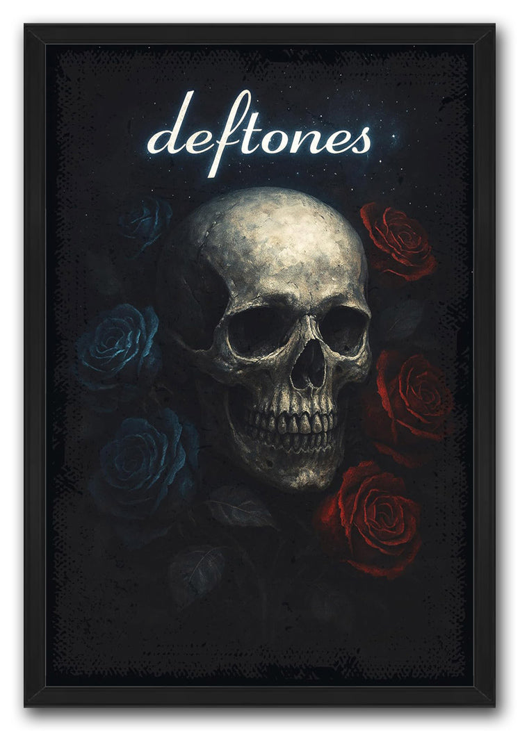 Deftones Skull Rose Requiem - Dark Rock Music (Paper and Canvas) Art Poster Printing Print