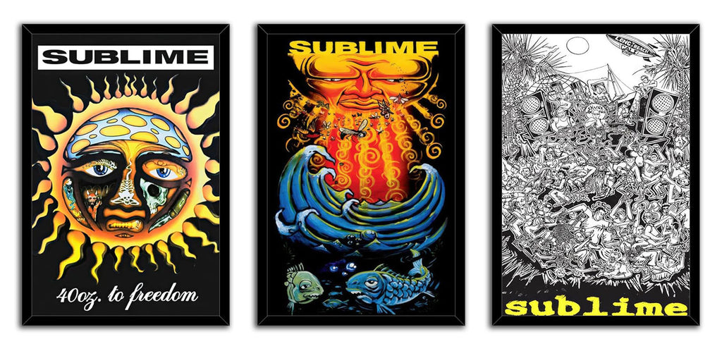 Sublime-Everything Under The Sun, 40oz. To Freedom & What I Got-3 Piece Music (Paper and Canvas) Art Poster Printing Print