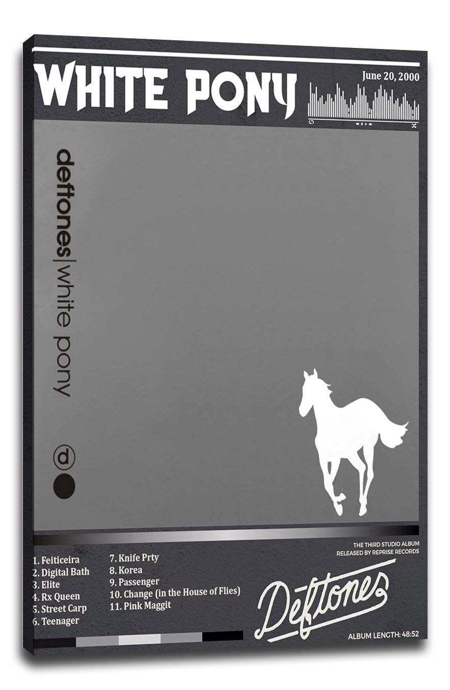 White Pony Deftones Minimalist Horse - Rock Music (Paper and Canvas) Art Poster Printing Print