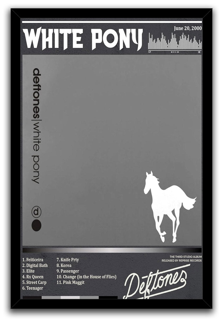 White Pony Deftones Minimalist Horse - Rock Music (Paper and Canvas) Art Poster Printing Print