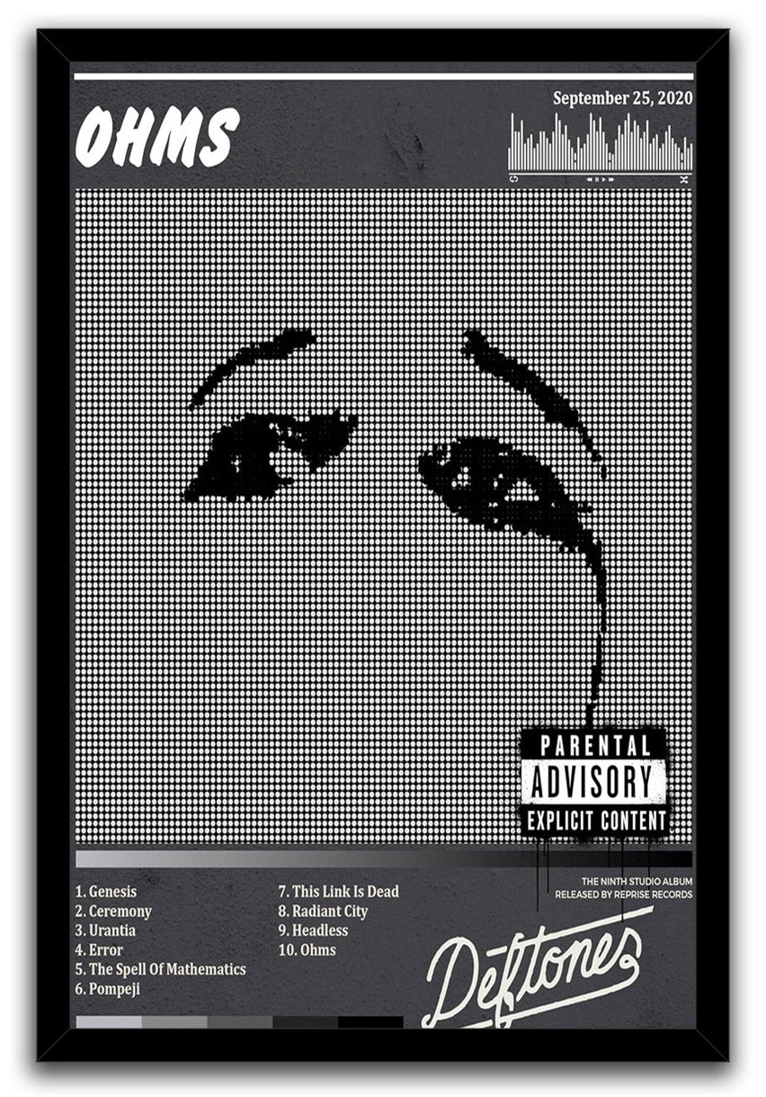Ohms Deftones Pixel Eyes - Dark Rock Music (Paper and Canvas) Art Poster Printing Print