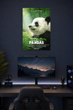 Baby Panda in a gaming desk setup above a monitor.