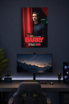 Barry (TV Series) Bill Hader in a gaming desk setup above a monitor.