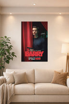 Barry (TV Series) Bill Hader in a bright living room above a beige sofa.