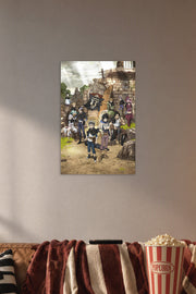 Black Clover Black Bulls Squad in a cozy movie room above a brown sofa with popcorn.