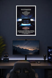 Christine (1983) Movie Poster in a gaming desk setup above a monitor.
