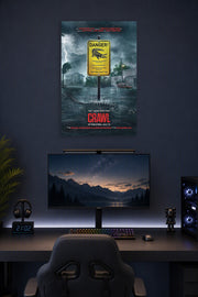 Crawl Movie Alligator Horror Flood in a gaming desk setup above a monitor.