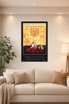 Dead Poets Society Movie in a bright living room above a beige sofa.