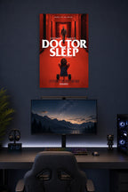 Doctor Sleep Movie in a gaming desk setup above a monitor.