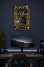 Fantastic Beasts The Crimes of Grindelwald Movie Cast in a gaming desk setup above a monitor.