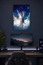 Godzilla King of the Monsters Epic Battle in a gaming desk setup above a monitor.
