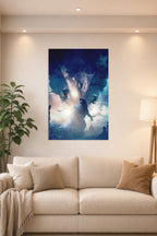 Godzilla King of the Monsters Epic Battle in a bright living room above a beige sofa.