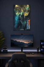 Godzilla King of the Monsters Kaiju Battle in a gaming desk setup above a monitor.