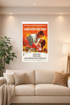 Gone with The Wind Movies in a bright living room above a beige sofa.