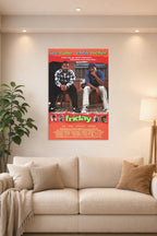 Ice Cube Chris Tucker Friday Movie in a bright living room above a beige sofa.