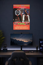 Ice Cube Chris Tucker Friday Movie in a gaming desk setup above a monitor.